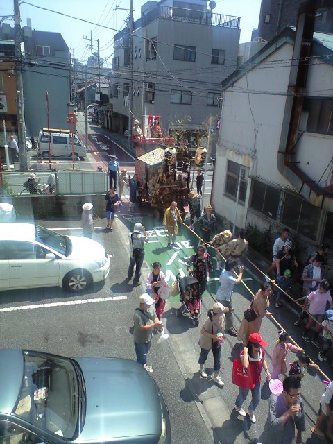 事務所3Ｆから観る天王祭